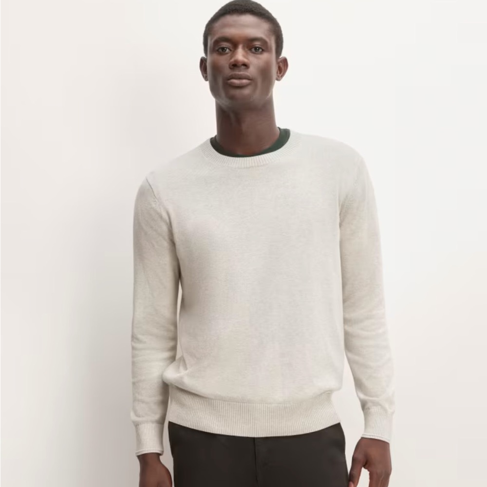 Everlane No-Sweat Crewneck Sweater Light Gray